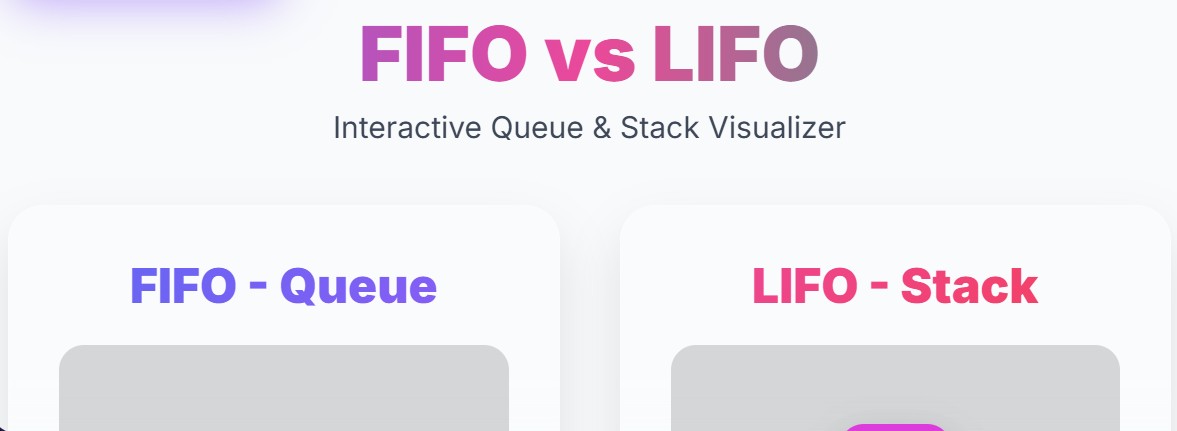 FIFO and LIFO Visualization