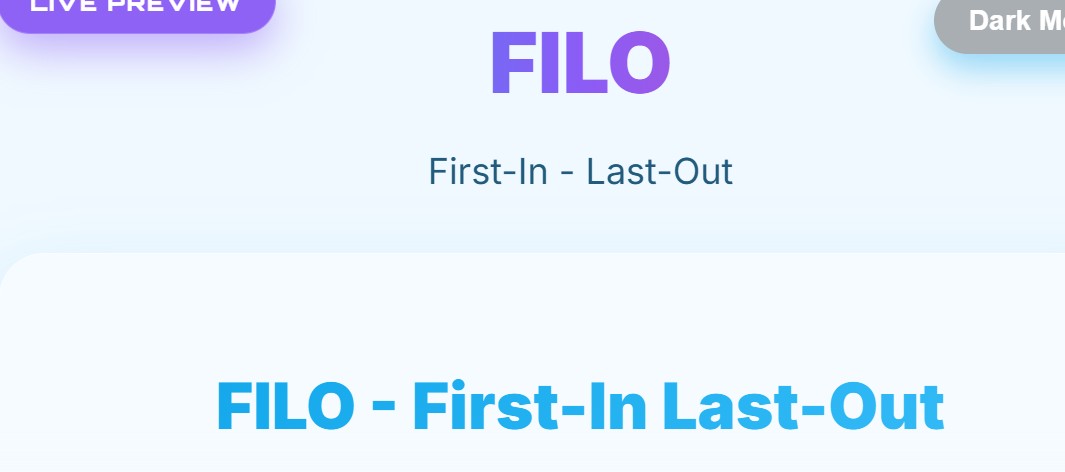 FIFO LIFO Demo
