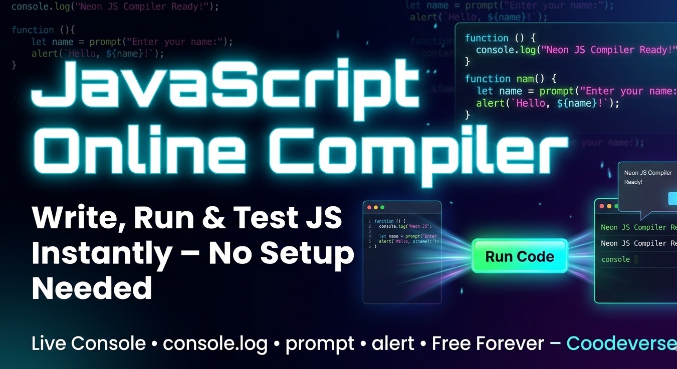 Free JavaScript Online Compiler – Run JS Code Instantly | Coodeverse